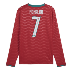 2026 Fan Soccer Jersey Portugal 2026 Ronaldo Long Sleeve Home Jersey