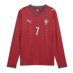 2026 Fan Soccer Jersey Portugal 2026 Ronaldo Long Sleeve Home Jersey